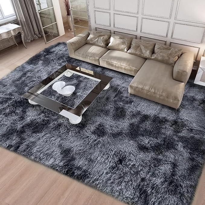 Neutral textured area rug in cream