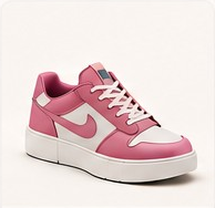 Pink and white sneakers category visual for HER
