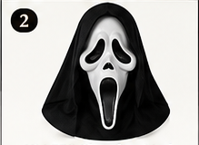 HM PBS Ghostface-style Halloween mask