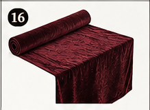 Socomi burgundy velvet table runner