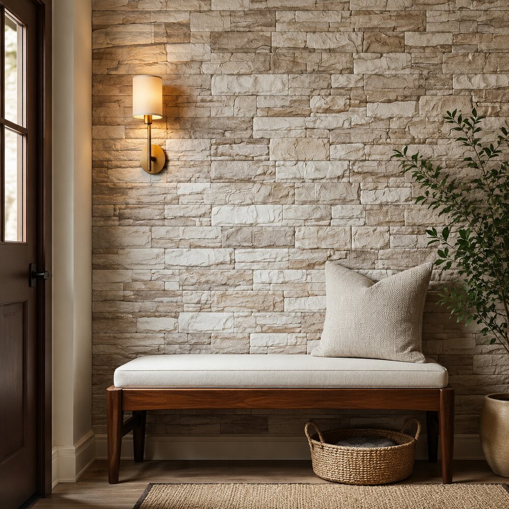 3D Wall Panels Peel and Stick Foam — 20-Piece Faux Brick Set