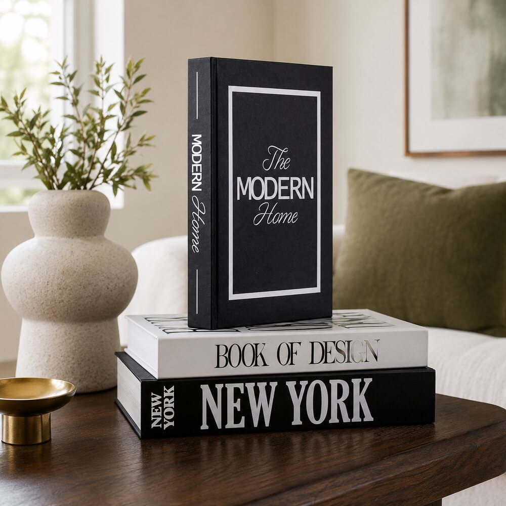 Designer Decorative Coffee Table Book Set (3 pc)