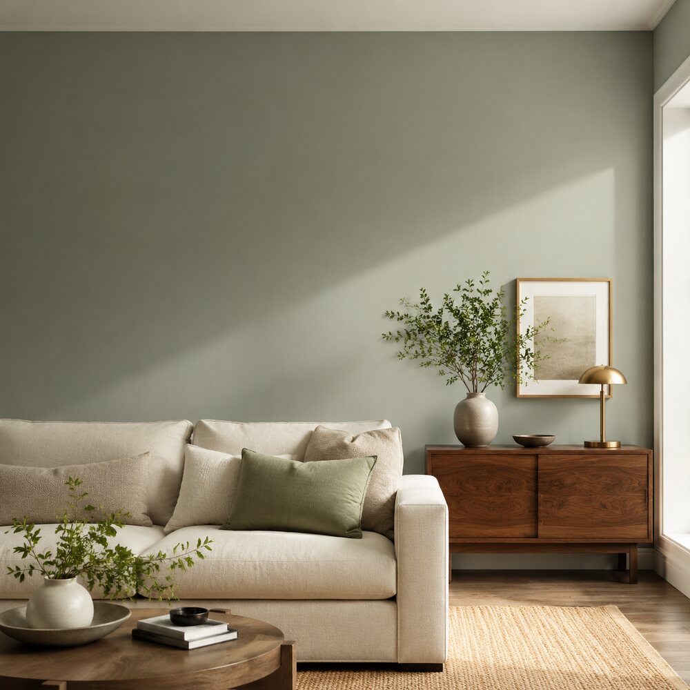 PRESTIGE Interior Paint &amp; Primer In One — Saybrook Sage Eggshell, 1-Gal