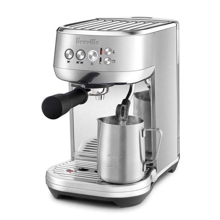 Actual Breville Bambino Plus BES500BSS with portafilter, steam wand and milk jug